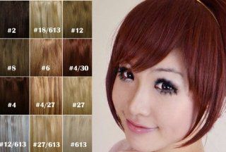 X&Y ANGEL  Girl's One Piece Hair Extensions Fashion Front Fringe Bangs/fringes Clip In On (#4/6 (dark brown))  Short Hair Extensions  Beauty