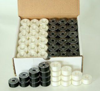 New ThreadNanny 144 Black & White Pre Wound Bobbins for BROTHER Embroidery Machines Compatible with PE 700, PE700II, PE 750D, PE 770, PE 780D, Innovis 1000, Innovis 1200, Innovis 1250D And New Babylock Ellure, Emore and NEW Esante