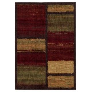 Style Haven Distressed Geometric Brown/ Red Rug (710 X 10) Beige Size 8 x 10