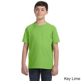 Lat Youth Fine Jersey T shirt Green Size L (14 16)