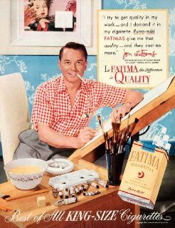 1952 Ad Fatima Cigarettes Jon Whitcomb Illustrator Faculty Famous Artists Course   Original Print Ad  