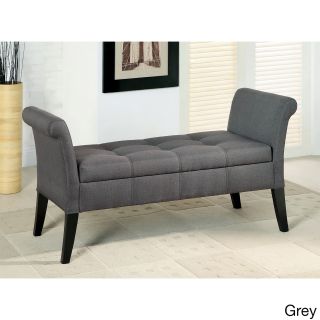 Furniture Of America Dohshey Fabric Storage Accent Bench