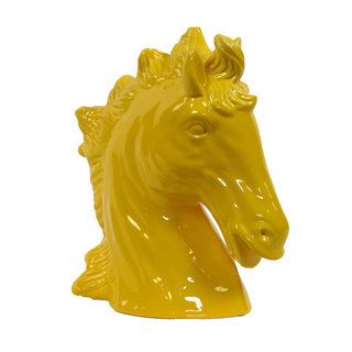 Yellow Ceramic Horse Head