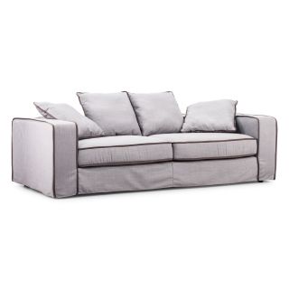 Vasteras Concrete Gray Brown Lining Contemporary Sofa
