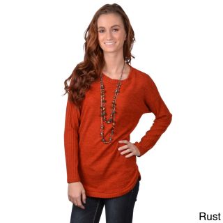 Journee Collection Journee Collection Juniors Long Sleeve Ribbed Sleeve Sweater Red Size S (1  3)