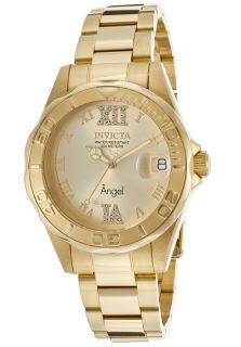 Invicta 14397  Watches,Womens Angel Bracelet Gold Tone Steel Gold Tone Dial, Casual Invicta Quartz Watches