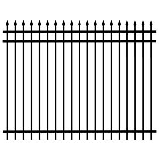 Black Galvanized Steel Fence Panel (Common 72 in x 96 in; Actual 70 in x 94 in)