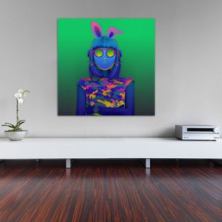 Salty & Sweet Beatbox Bunny Graphic Art on Canvas SS004 Size 12 H x 12 W