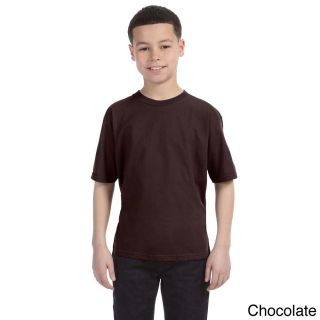 Anvil Anvil Youth Ringspun Cotton T shirt Brown Size L (14 16)