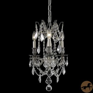 Christopher Knight Home Lugano 3 light Royal Cut Crystal And Pewter Chandelier