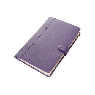Morelle Naomi Saffiano Purple Leather Jewelry Notebook