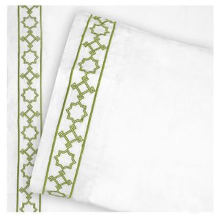 Jonathan Adler Parish Sheet Set 108 Size Twin, Color Green