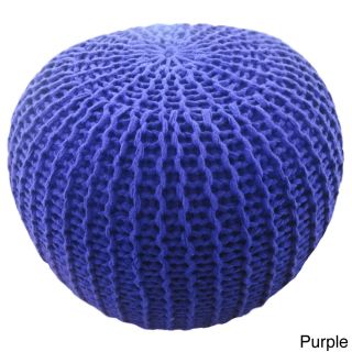Textures Llc Morrow Knitted Pouf Purple Size Specialty