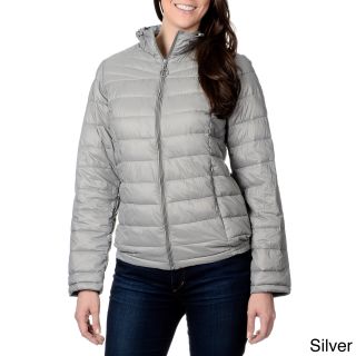Nuage Nuage Leonardo Womens Hooded Faux Down Quilted Jacket Silver Size S (4  6)