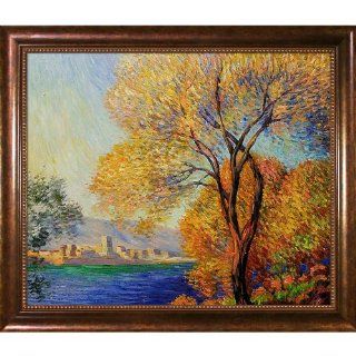 Hand Painted Reproduction of Claude Monet Antibes, View of Salis Framed Oil Painting, 20 x 24   Canvas Wall Art Monet