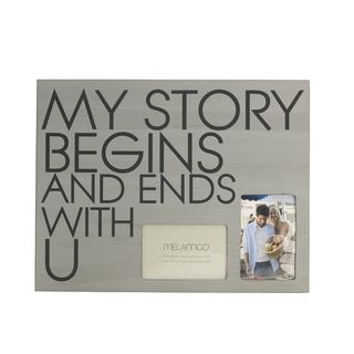 Melannco Melannco My Story Begins And Ends With U 18 inch X 14 inch Wall Plaque Black Size Other