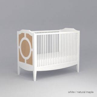 ducduc Regency Crib RegCrib Fr Frame Finish White, Accent Finish Natural Maple