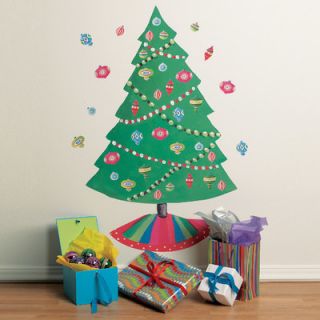 Wallies Christmas Tree Vinyl Holiday Wall Mural 13500
