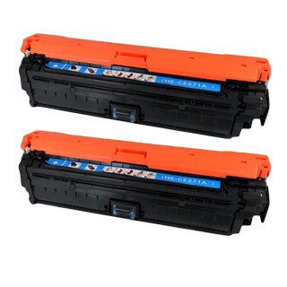 Hp Ce271a (hp 650a) Compatible Cyan Toner Cartridge (pack Of 2)
