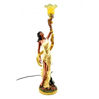 35 inch Polyresin Lady Table Lamp