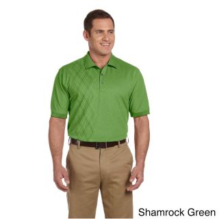 Izod Izod Mens Performance Oxford Pique Argyle Shirt Green Size XXL