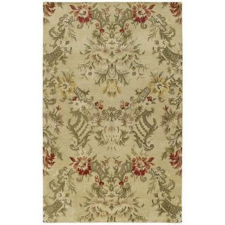 St. Joseph Sand Floral Hand tufted Wool Rug (2 X 3)