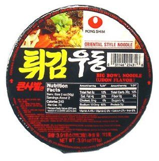 Nong Shim   Big Bowl Noodle (Udon Flavor) 3.91 Oz.  Grocery & Gourmet Food