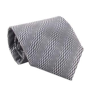 Ferrecci Mens Black/ Dark Grey Necktie And Cuff Links Boxed Set