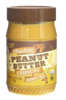 Trader Joe's Organic Peanut Butter Crunchy and Unsalted, 1lb  Grocery & Gourmet Food
