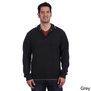 Luigi Baldo Luigi Baldo Italian Made Mens Cashmere 1/4 Zip Sweater Grey Size L