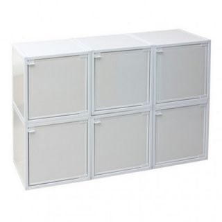 Way Basics 6 Cube Modular Storage Box WB BOX6 Color White