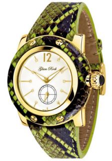 Glam Rock GR40030  Watches,Womens Palm Beach White Diamond Green Python (S), Casual Glam Rock Quartz Watches