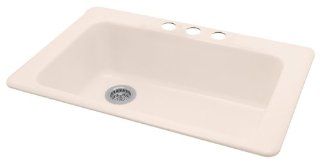 American Standard 7193.803.021 Lakeland 33 by 22 Inch Large Single Bowl Kitchen Sink with 3 Hole Self Rimming/Undercounter, Bone    
