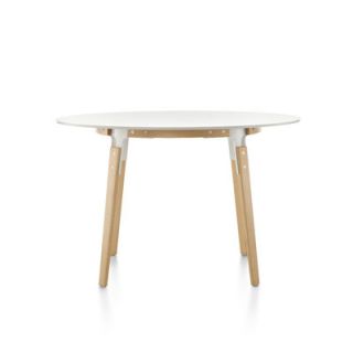 Magis Steelwood Table MGS70./RYM Finish Natural Beech Frame / White Top