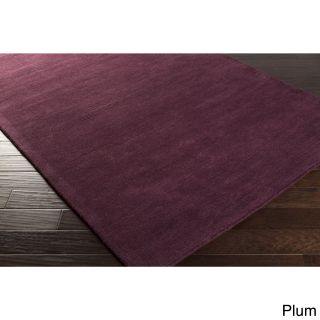 Surya Carpet, Inc. Hand loomed Decker Casual Solid Area Rug (76 X 96) Purple Size 76 x 96