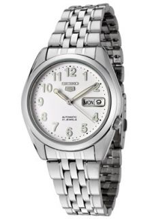 Seiko SNK377K  Watches,Mens Seiko 5 Automatic White Dial Stainless Steel, Casual Seiko Automatic Watches