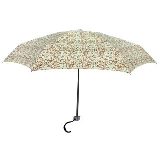 Leighton Genie Khaki And Brown Print Manual Compact Umbrella