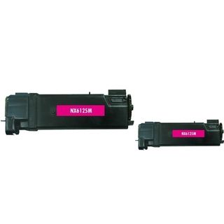 Basacc Magenta Toner Cartridge Compatible With Xerox Phaser 6125 (pack Of 2)