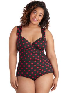 Esther Williams Composed by the Pool One Piece Swimsuit in Black   Plus Size  Mod Retro Vintage Bathing Suits
