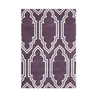 Alliyah Handmade Purple New Zealand Blended Wool Rug (5 X 8)