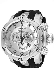 Invicta 10944  Watches,Mens Venom/Reserve Chronograph Silver Dial Black Polyurethane, Chronograph Invicta Quartz Watches