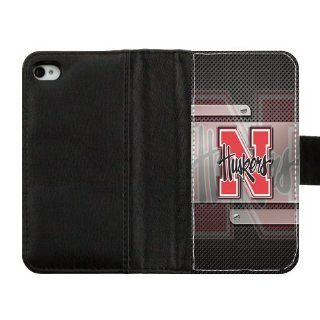shinecases Iphone 4 4s case   Best Design Printed Hard NCAA Nebraska Cornhuskers leather phone case Accessories for Apple iphone 4 4s Cell Phones & Accessories