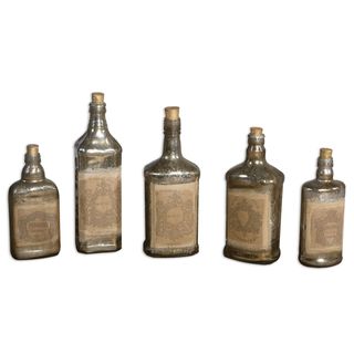 Mercury Style Glass Recycled Bottles (set Of 5)