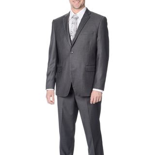 Caravelli Mens Slim Fit Grey Vested Suit