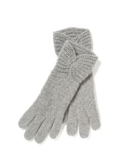 Ribbed Cuff Wool Blend Gloves by Portolano