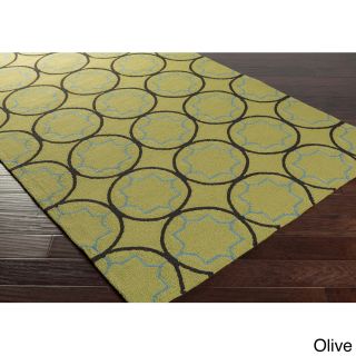 Hand hooked Dolly Contemporary Geometric Indoor/ Outdoor Area Rug (2 X 3)