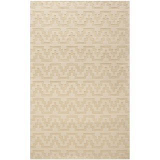 Isaac Mizrahi By Safavieh Aztec Stripe Beige/ Camel Wool Rug (5 X 8)