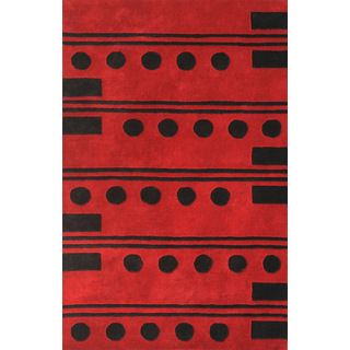 Eleen Red/ Black Rug (8 X 11)