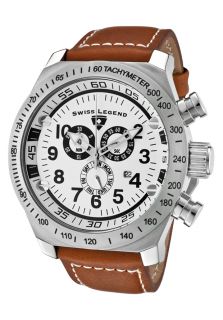 Swiss Legend 22828 02 BRW  Watches,Mens SL Pilot Chronograph White Dial Brown Leather, Chronograph Swiss Legend Quartz Watches