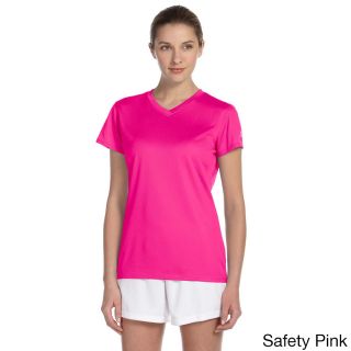 New Balance New Balance Womens Endurance Athletic V neck T shirt Pink Size L (12  14)